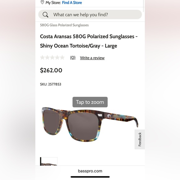 Costa Sunglasses with Brown and Tortoise Frame - Picture 11 of 11